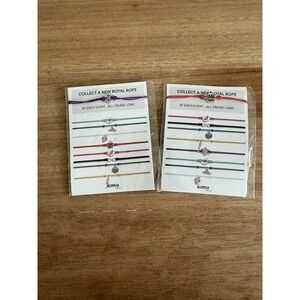 Lot of 2 Royal Caribbean Royal Rope EEFY Cruise Cord‎ Bracelets New Wheel Bag